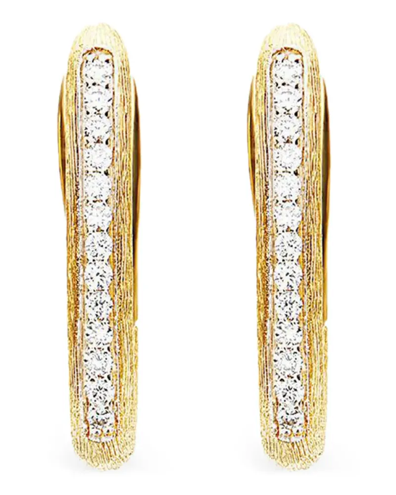 NANIS Kleine 18kt Libera Gelbgoldohrringe mit Diamanten Gelb