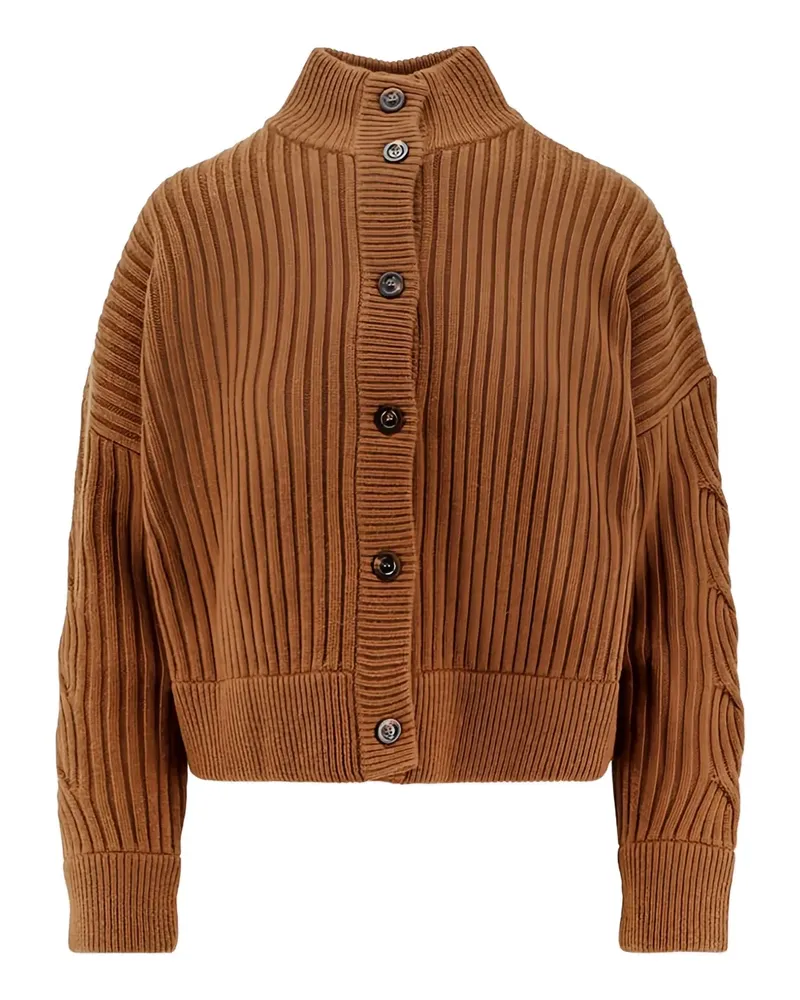 Max Mara Afelio Cardigan mit Knopfverschluss - Braun Braun
