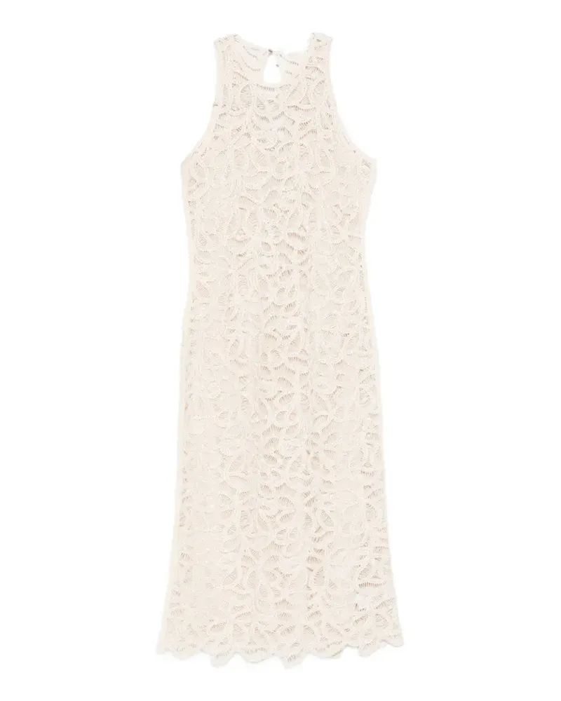 Patrizia Pepe round-neck midi dress - Nude Nude