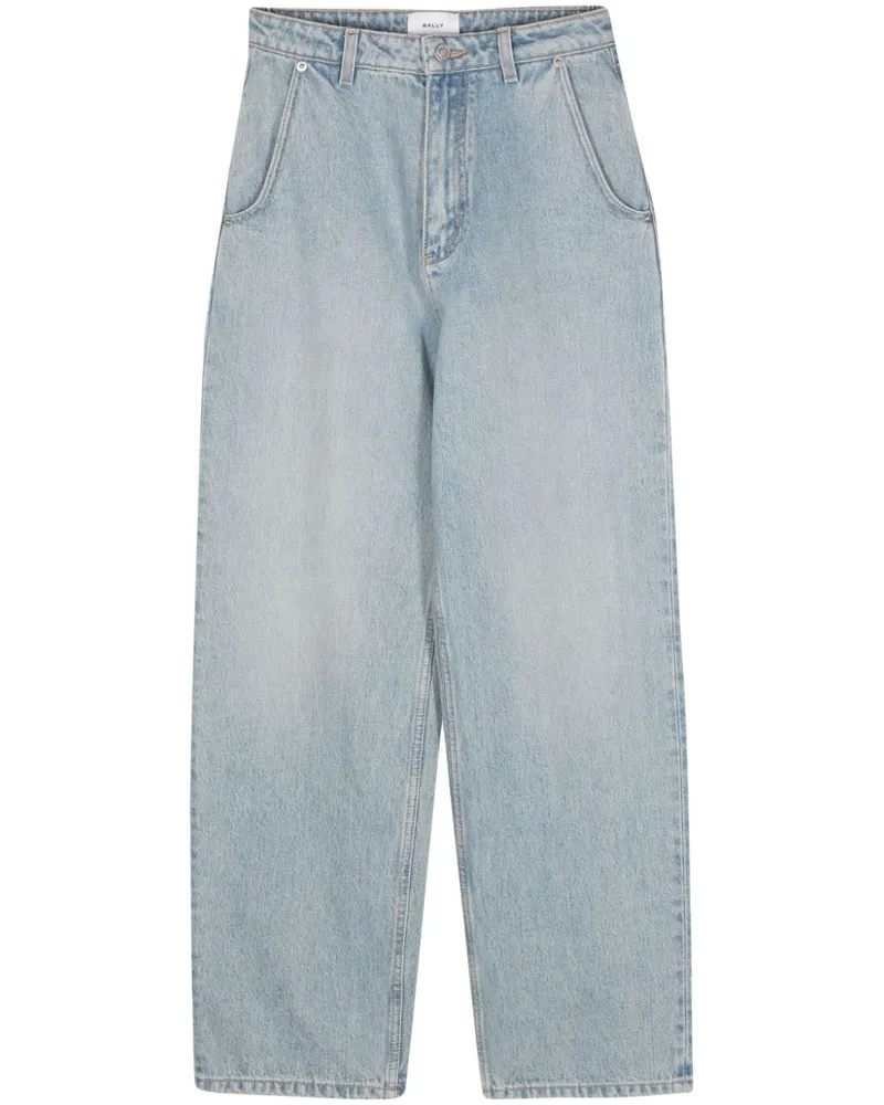 Bally Gerade Jeans mit Logo-Patch - Blau Blau