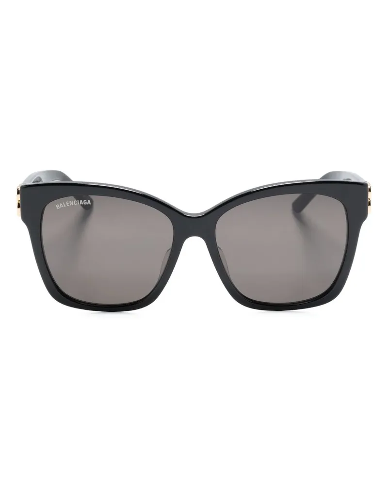 Balenciaga Eckige Dynasty Sonnenbrille - Schwarz Schwarz