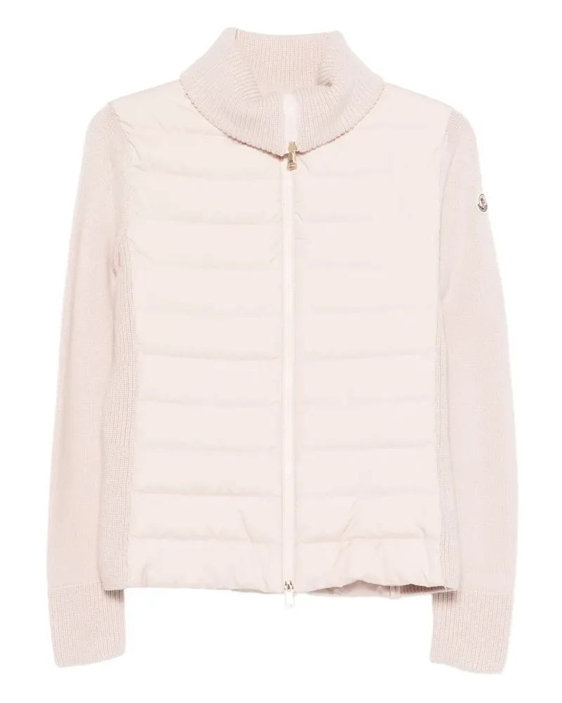 Moncler zip-fastening quilted cardigan - Rosa Rosa