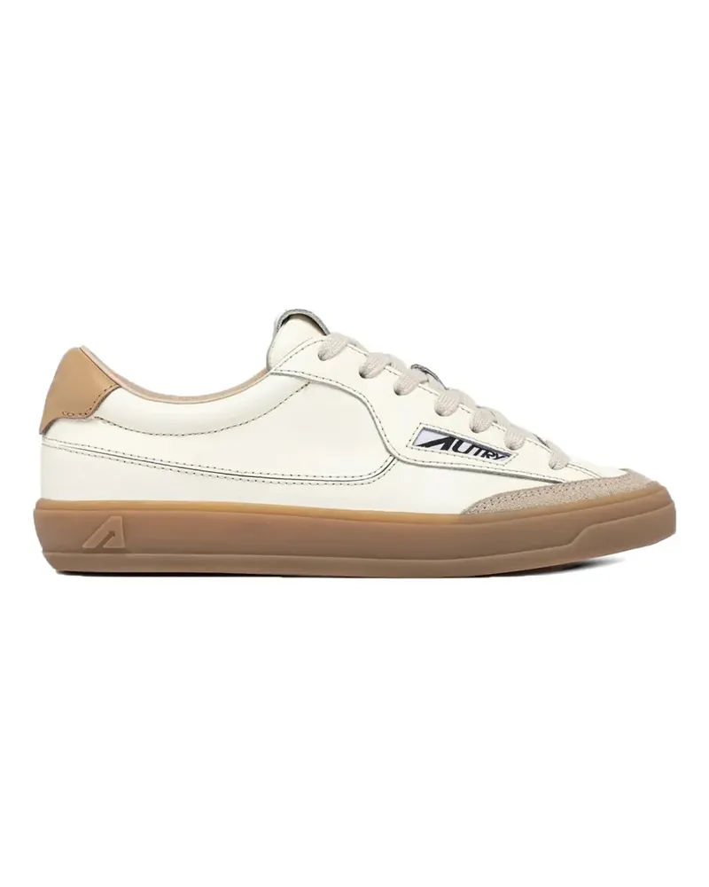 AUTRY Windscape logo-patch leather sneakers - Nude Nude