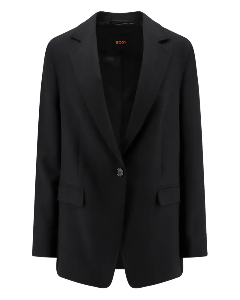 HUGO BOSS single-breasted flap-pocket blazer - Schwarz Schwarz