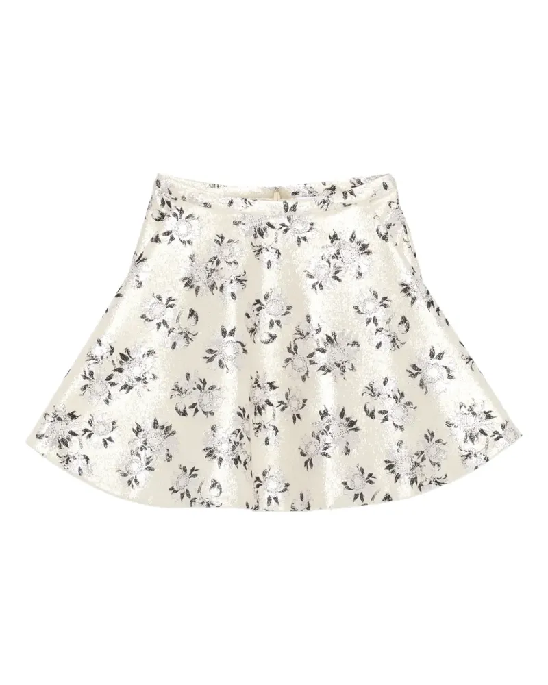 Alexander McQueen Rock mit Blumenmuster - Nude Nude