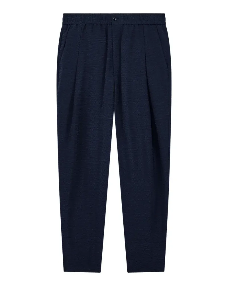 Giorgio Armani Tapered-Hose mit Knitteroptik - Blau Blau
