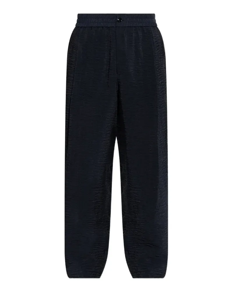 Giorgio Armani Tapered-Hose mit Knitteroptik - Blau Blau