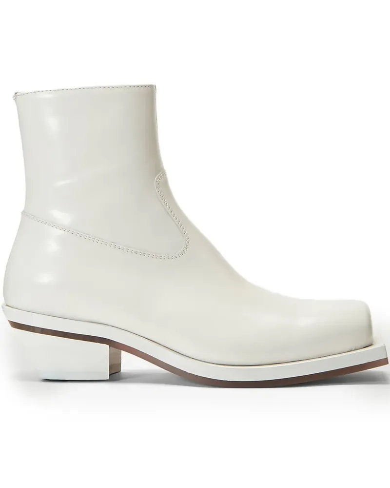 Ion 60mm square-toe zip boots - Weiß Weiß