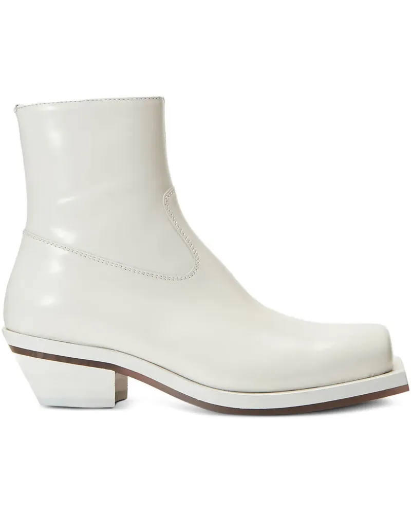 Ion 60mm square-toe zip boots - Weiß Weiß