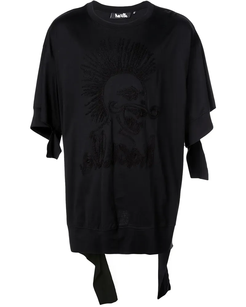 Haculla Hac-Head' Destroyed-T-Shirt - Schwarz Schwarz