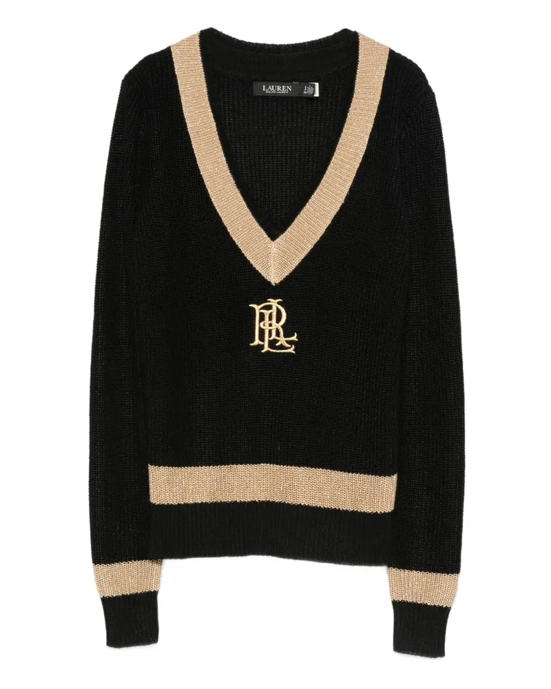 Ralph Lauren Strick mit V-Ausschnitt - Schwarz Schwarz