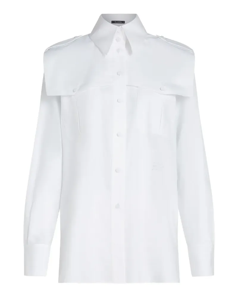 Karl Lagerfeld Hemd mit aufgesetzten Taschen - Weiß Weiß
