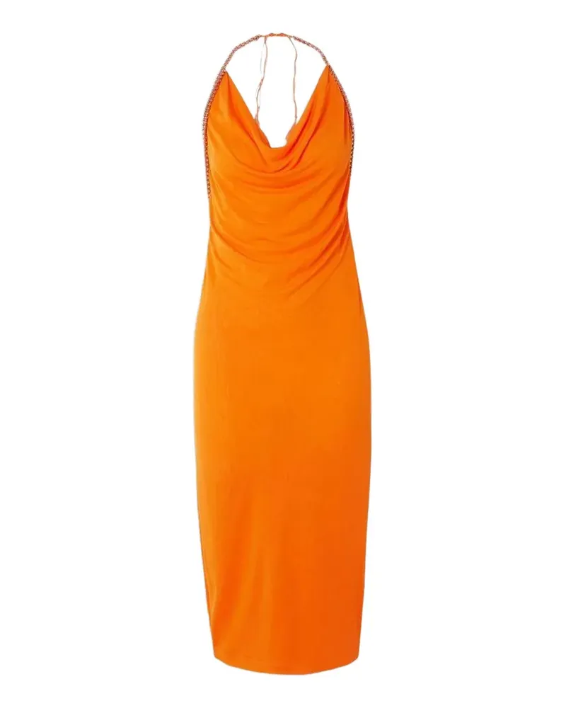 Dion Lee bead-embellished dress - Orange Orange