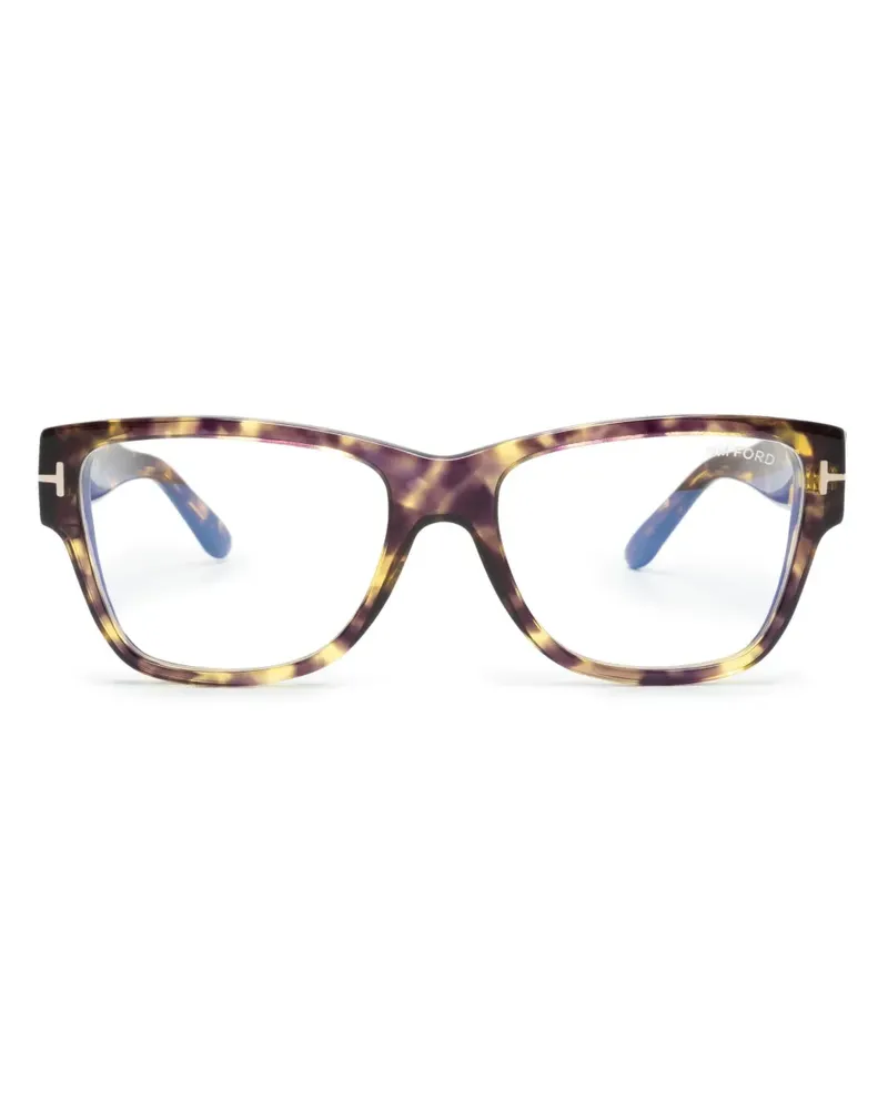 Tom Ford Eckige Brille in Schildpattoptik - Braun Braun