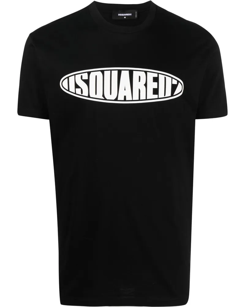 Dsquared2 T-Shirt mit Logo-Print - Schwarz Schwarz