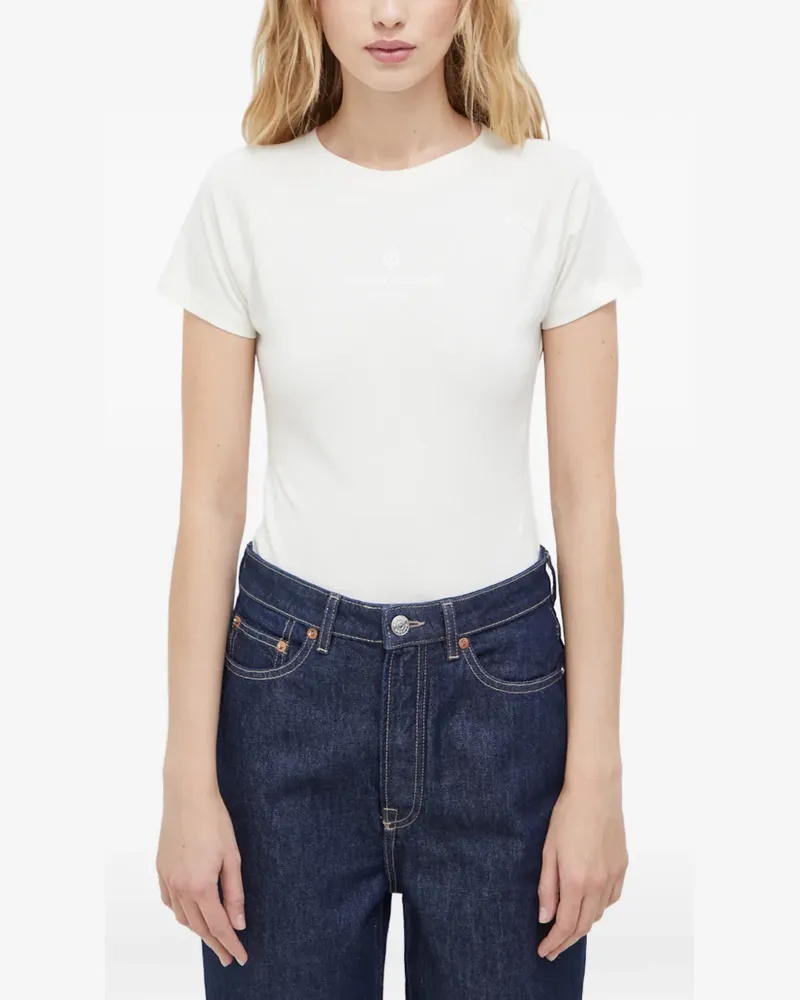 Samsøe & Samsøe raglan-sleeved logo-print T-shirt - Weiß Weiß