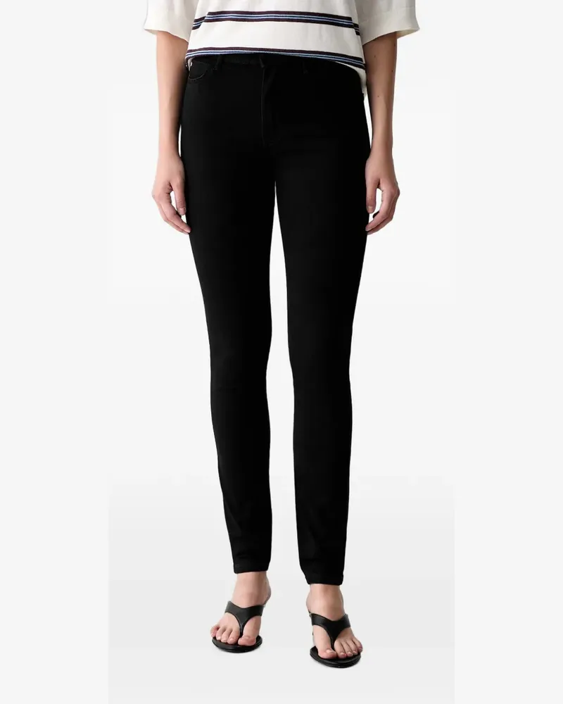 Guess logo-patch jeans - Schwarz Schwarz