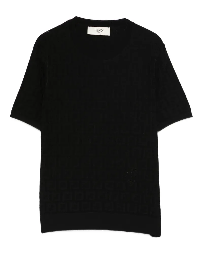 Fendi Gemustertes Oberteil - Schwarz Schwarz