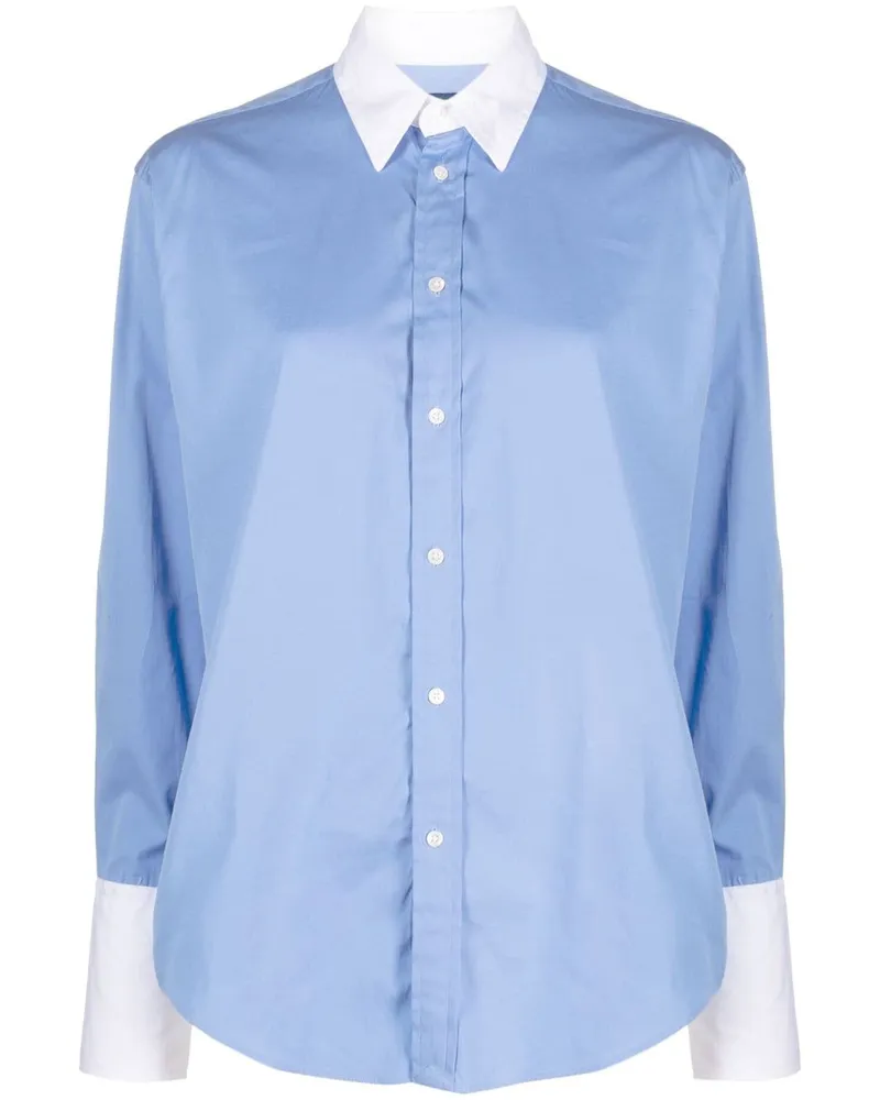 Ralph Lauren Hemd mit Kontrastbesatz - Blau Blau