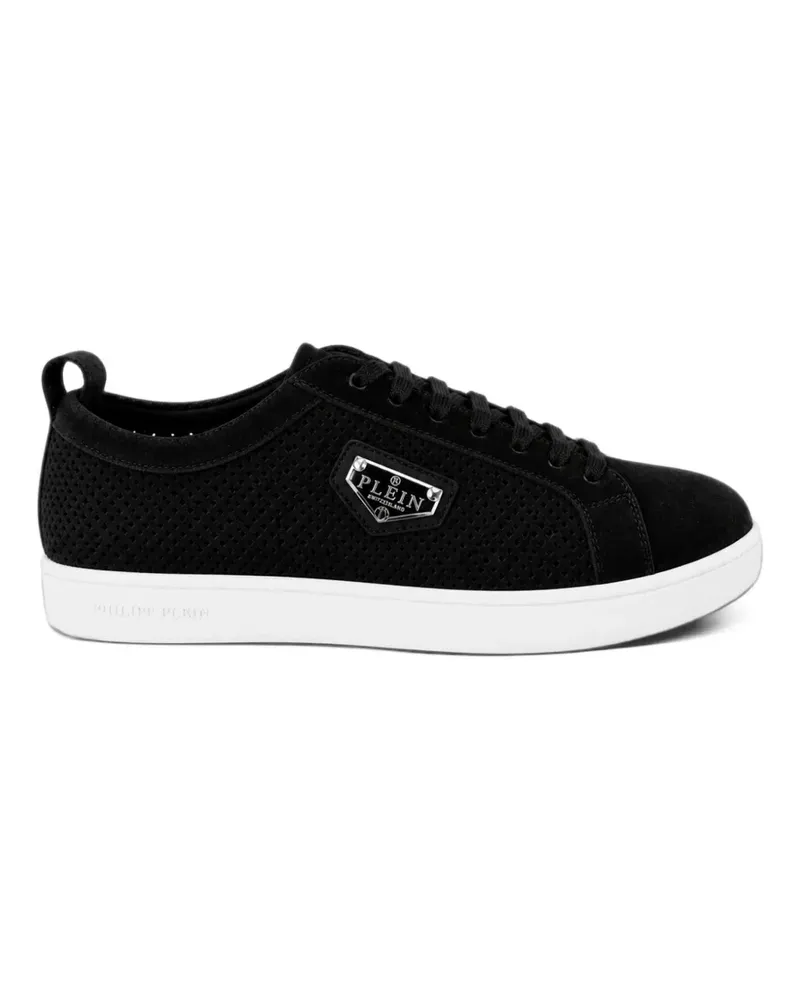 Philipp Plein Perforierte Sneakers - Schwarz Schwarz