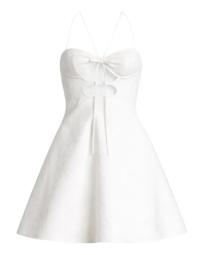 David Koma bow-detail mini dress - Weiß Weiß