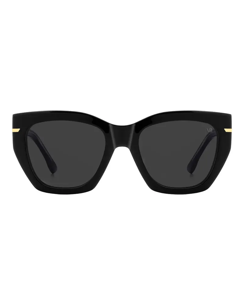 Victoria Beckham Cat-Eye-Sonnenbrille mit Streifen - Schwarz Schwarz
