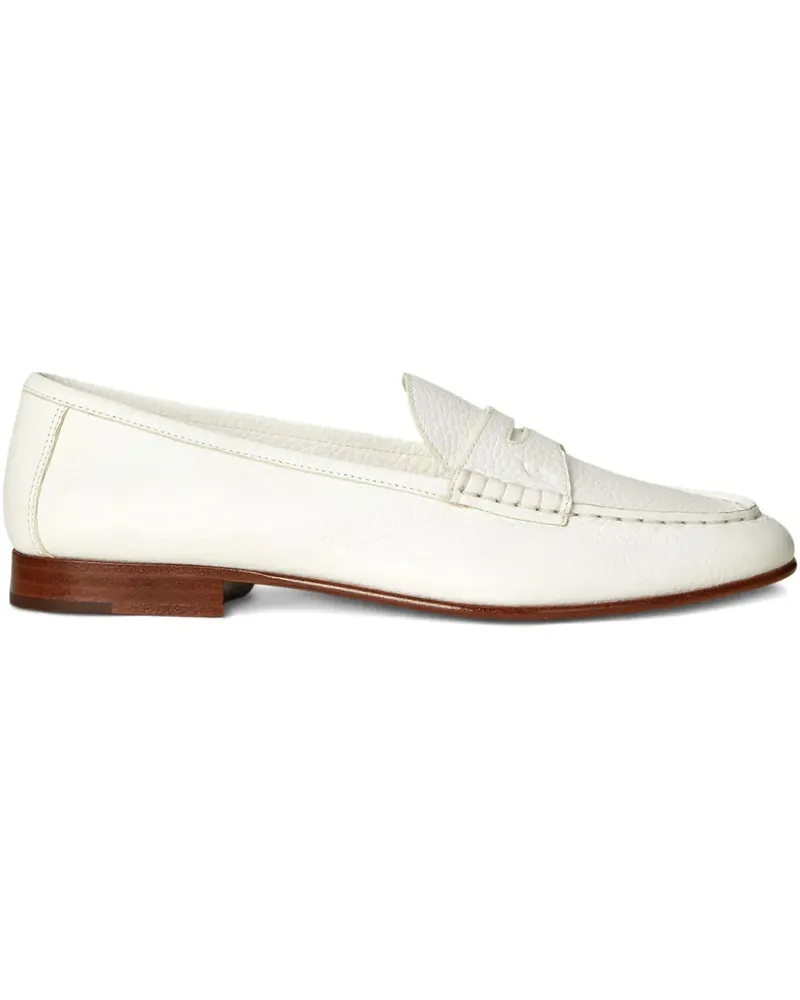 Ralph Lauren Loafer aus strukturiertem Leder - Weiß Weiß