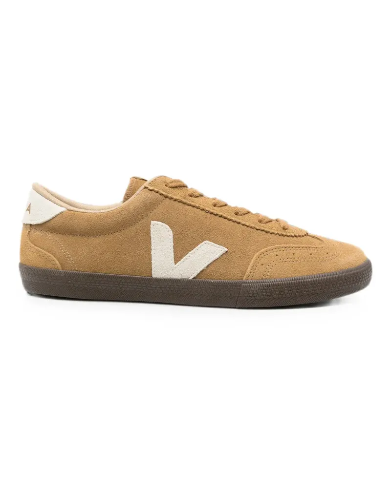 VEJA logo-patch suede sneakers - Braun Braun