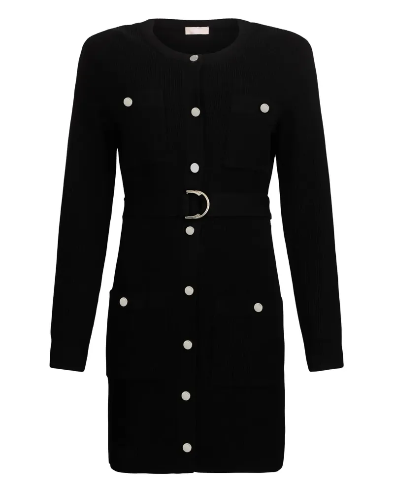Liu Jo Strickkleid mit Gürtel - Schwarz Schwarz