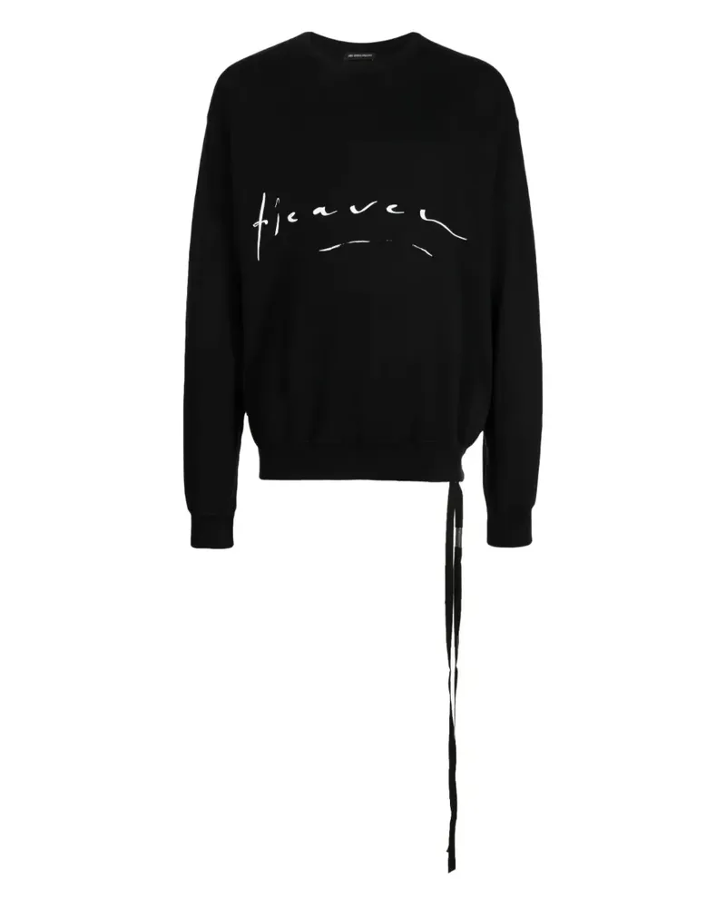 Ann Demeulemeester Sweatshirt mit Schluppe - Schwarz Schwarz