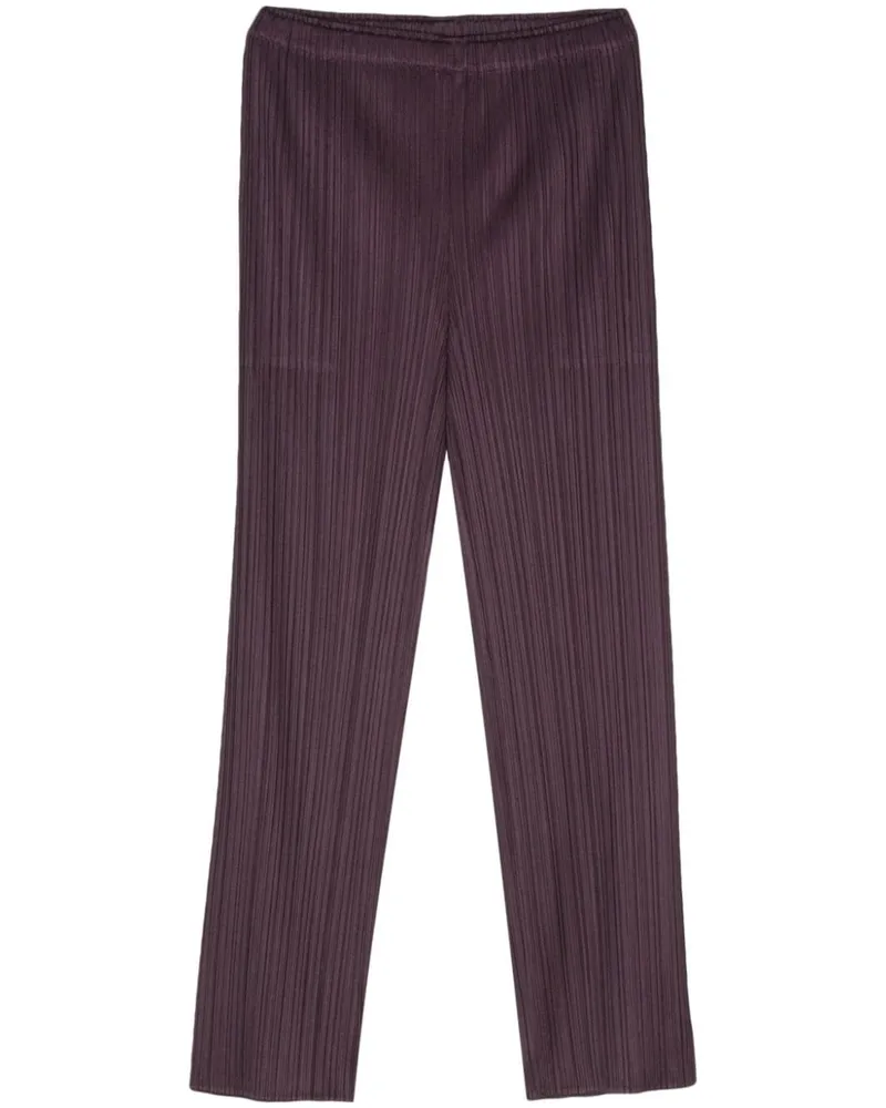 Issey Miyake Plissierte January Straight-Leg-Hose - Violett Violett