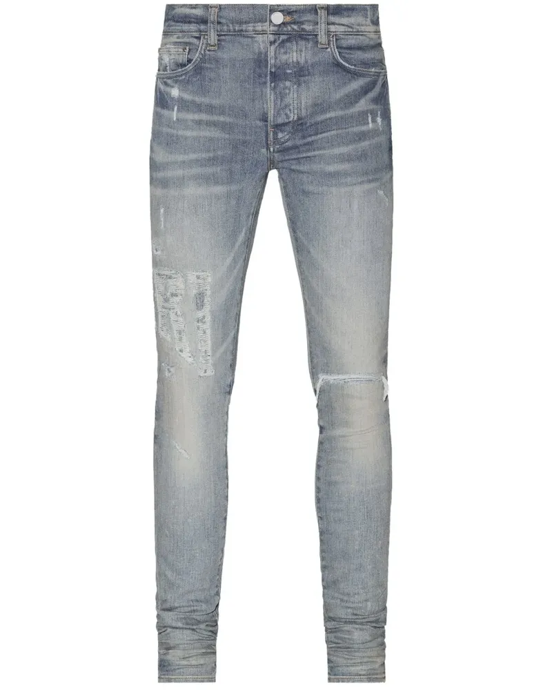 Amiri Skinny-Jeans in Distressed-Optik - Blau Blau