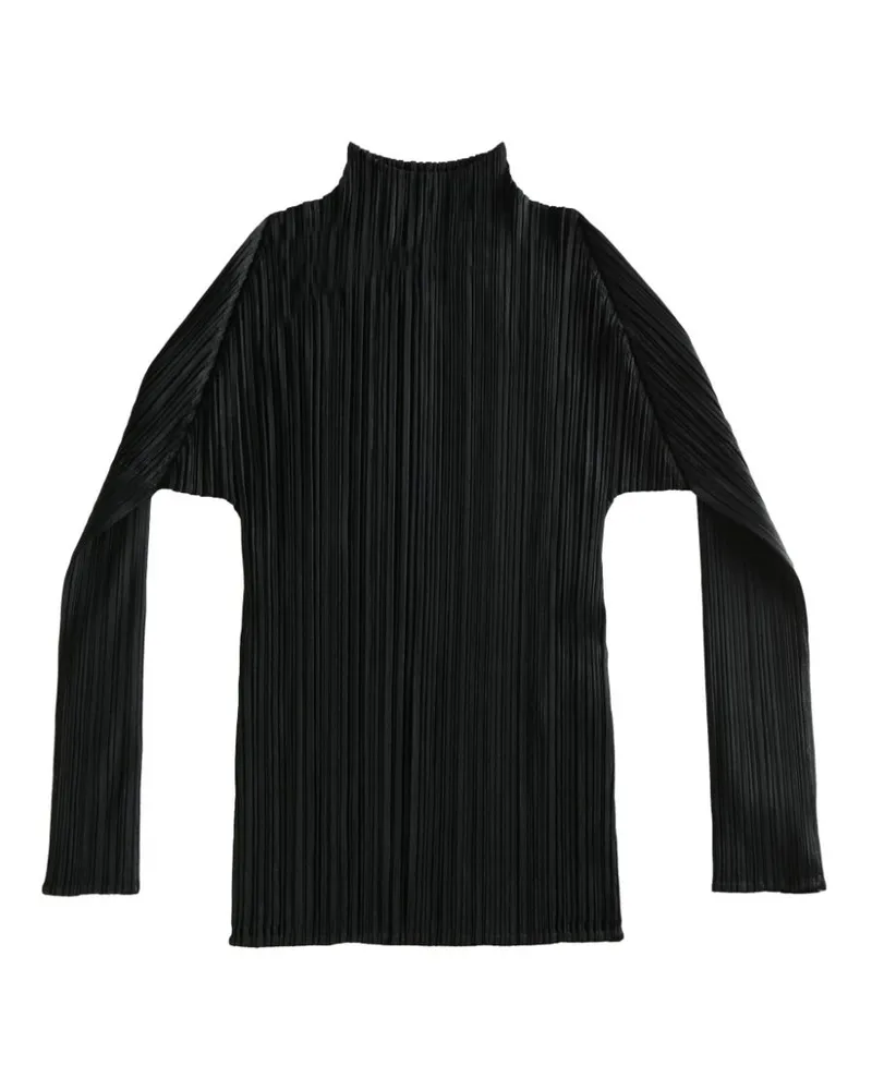 Issey Miyake pleated top - Schwarz Schwarz