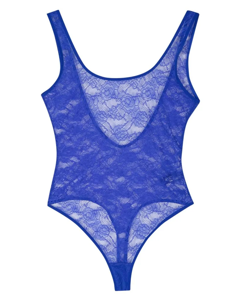 Maison Close Rückenfreier Body - Blau Blau