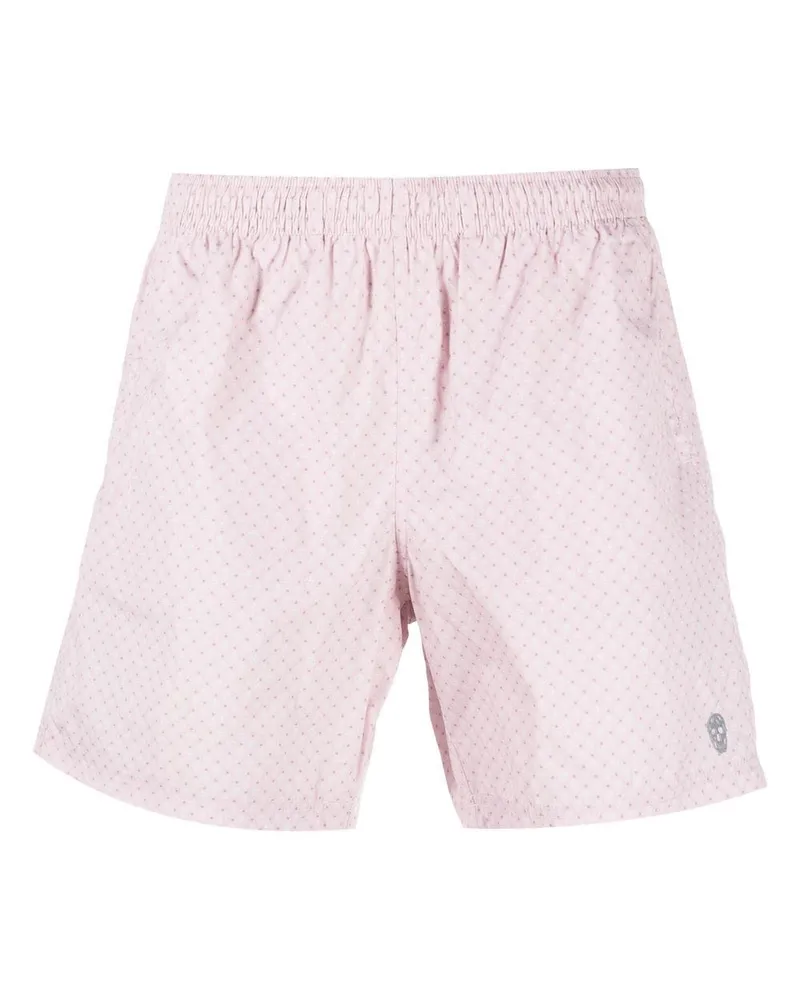 Alexander McQueen Badeshorts mit Totenkopf-Print - Rosa Rosa