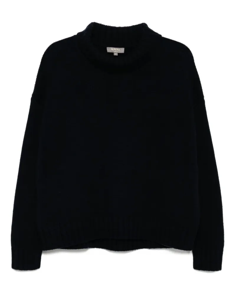 N.Peal Pullover mit Stehkragen - Blau Blau
