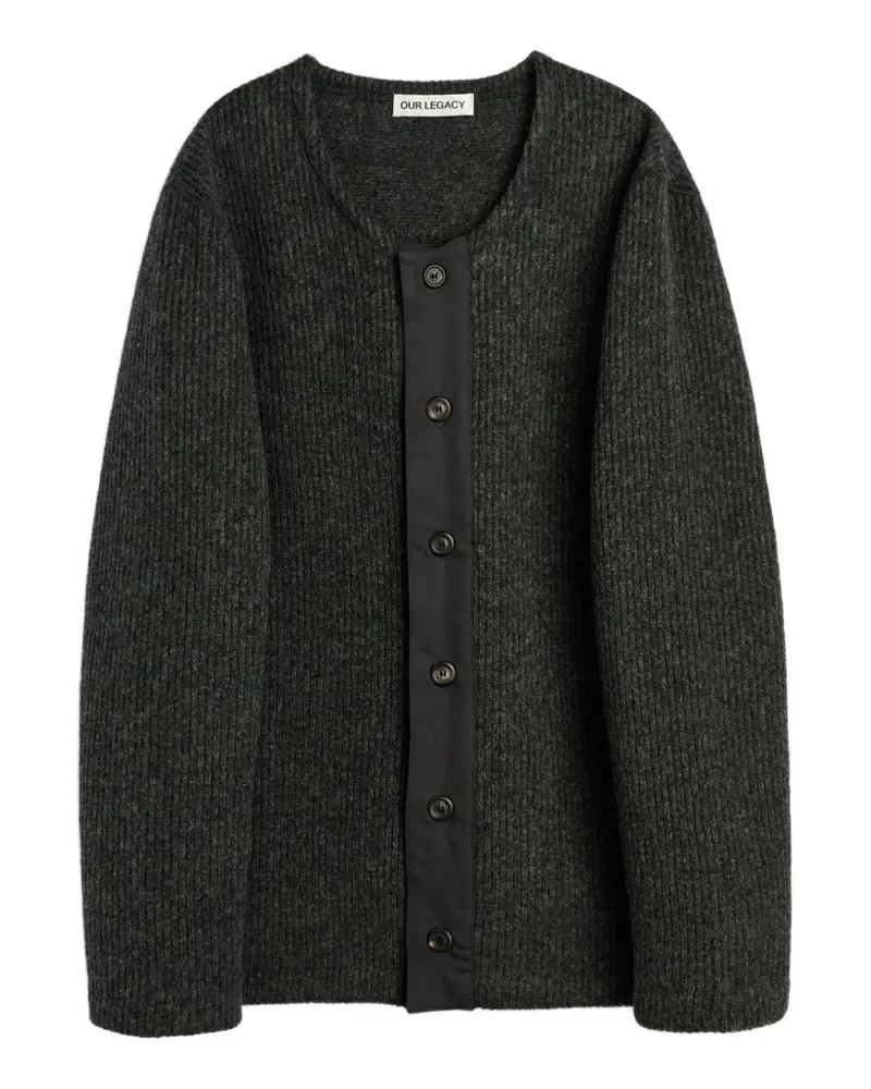 Our Legacy Gerippter Cardigan - Grün Grün