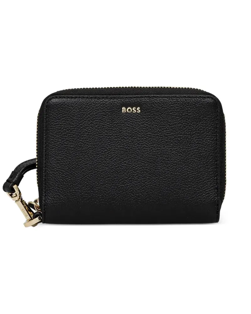 HUGO BOSS zip-around leather wallet - Schwarz Schwarz
