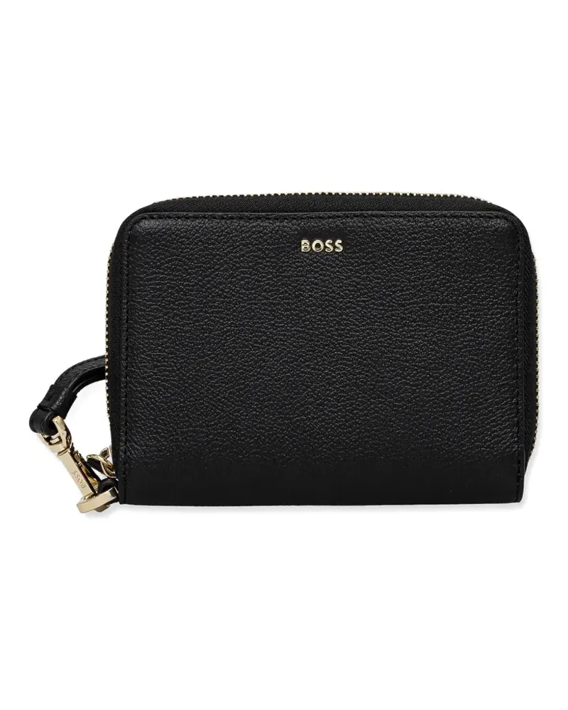 HUGO BOSS zip-around leather wallet - Schwarz Schwarz