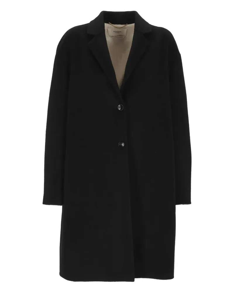 AGNONA buttoned coat - Schwarz Schwarz