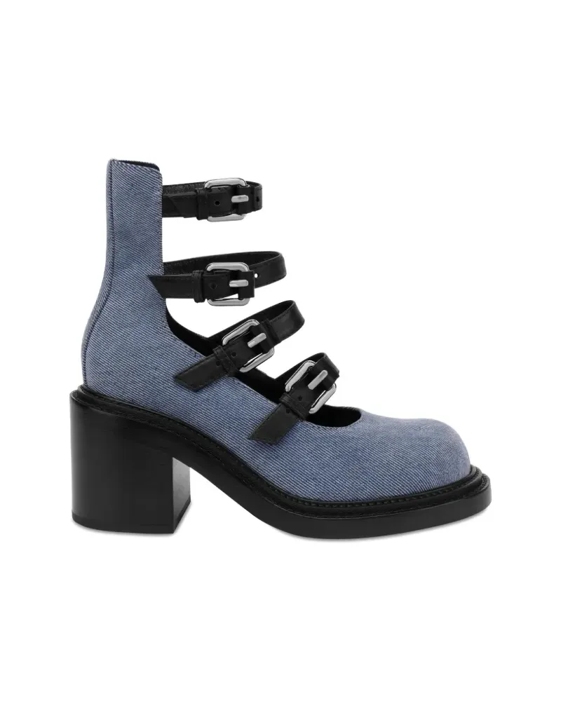 Moschino Jeans-Pumps mit Schnallenriemen - Blau Blau