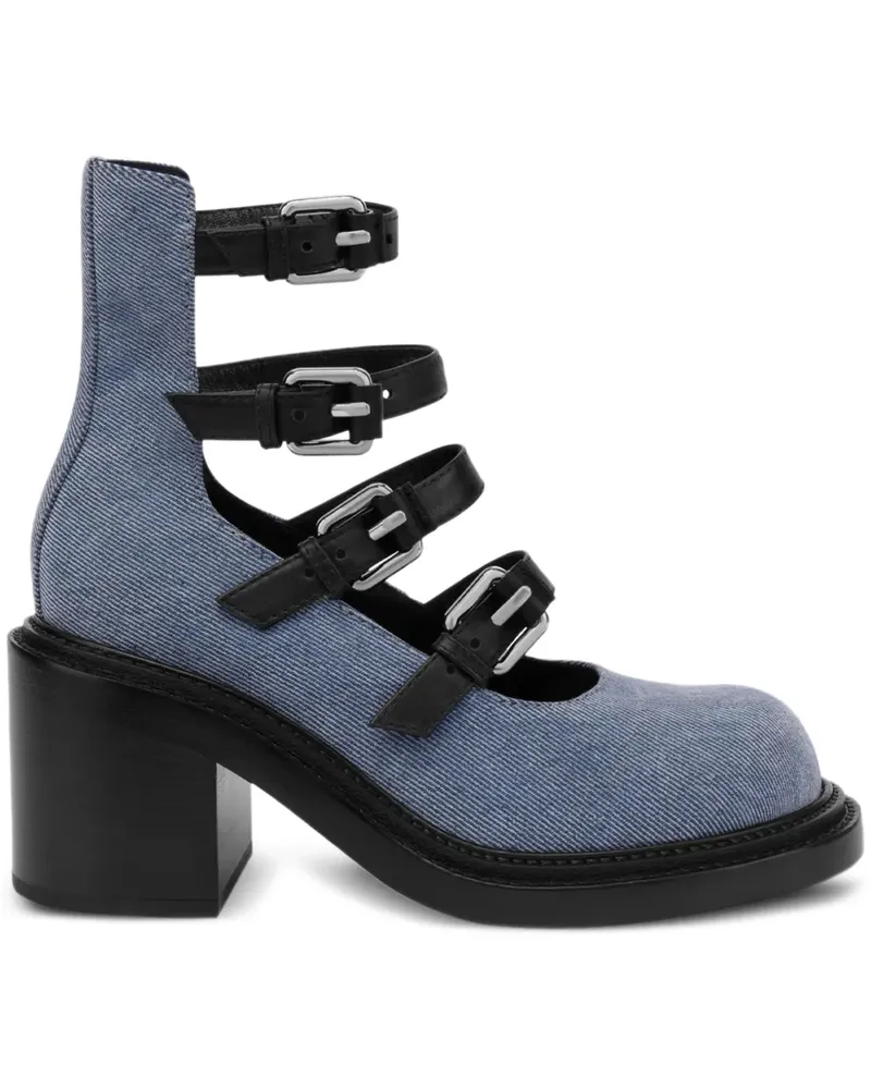 Moschino Jeans-Pumps mit Schnallenriemen - Blau Blau