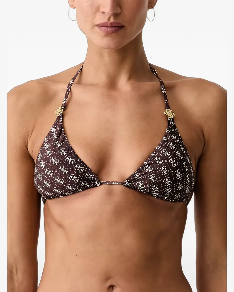 Guess 4G triangle bikini top - Braun Braun