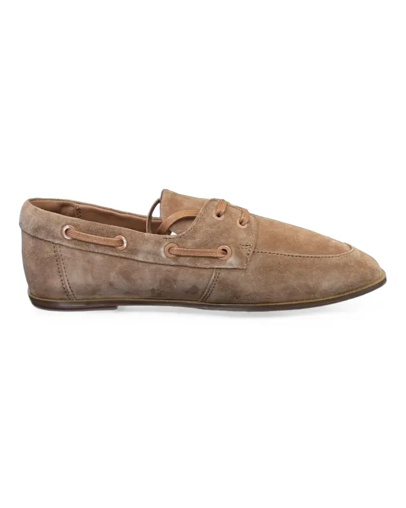 Calvin Klein lace-up suede boat shoes - Braun Braun