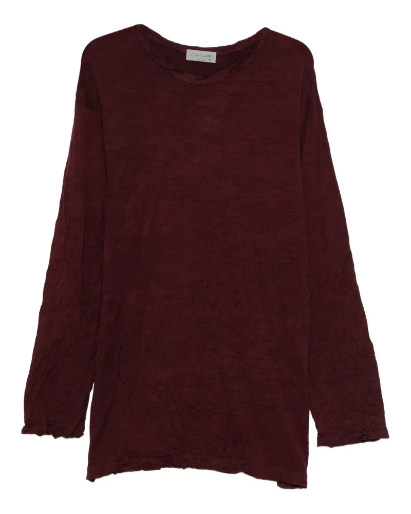 Yohji Yamamoto Klassisches Langarmshirt - Rot Rot