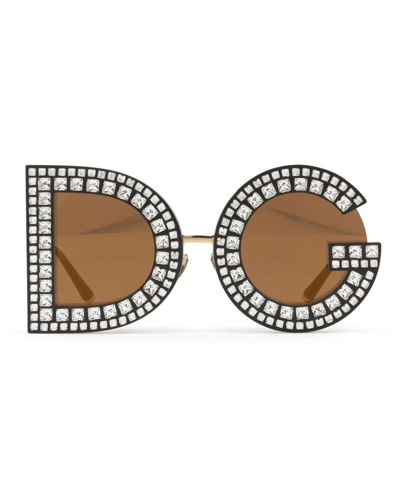 Dolce & Gabbana Runde Sonnenbrille - Gold Gold