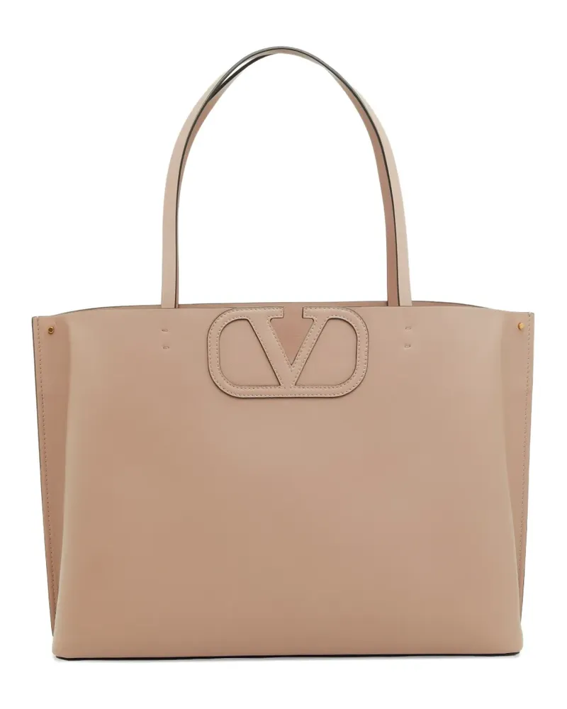 Valentino Garavani Fill Me calfskin shopping bag - Rosa Rosa