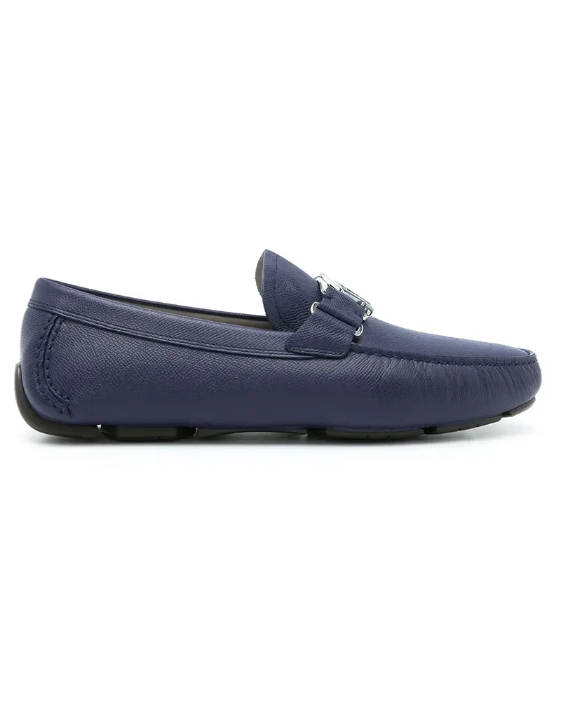 Ferragamo Loafer mit Logo-Schild - Blau Blau