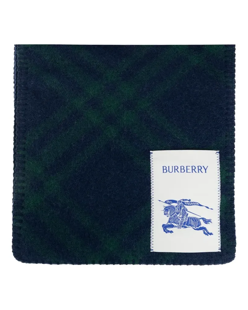 Burberry Tartan wool scarf - Blau Blau