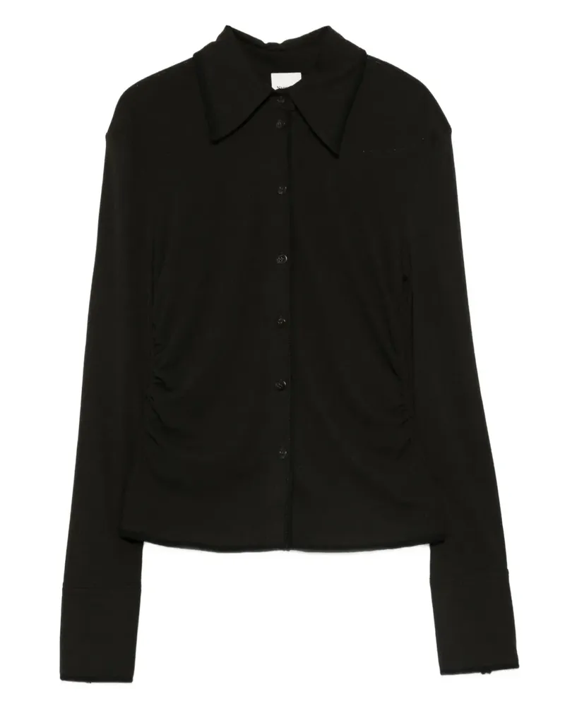 Nanushka Langärmeliges Poloshirt - Schwarz Schwarz